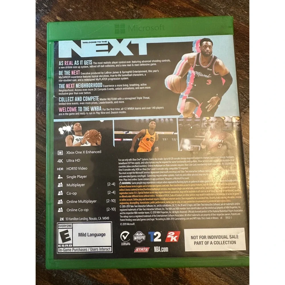 NBA 2K20 Legend Edition Xbox One Dwyane Wade Cover Basketball 4K HDR 2019